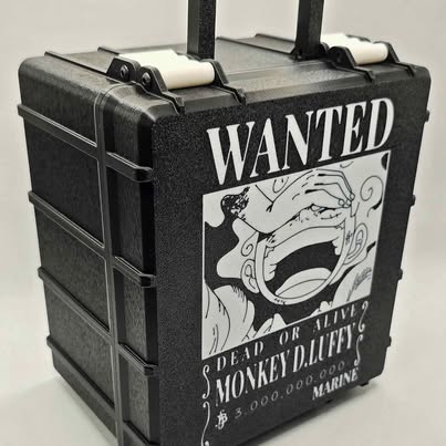 Black Monkey D. Luffy Wanted custom card case