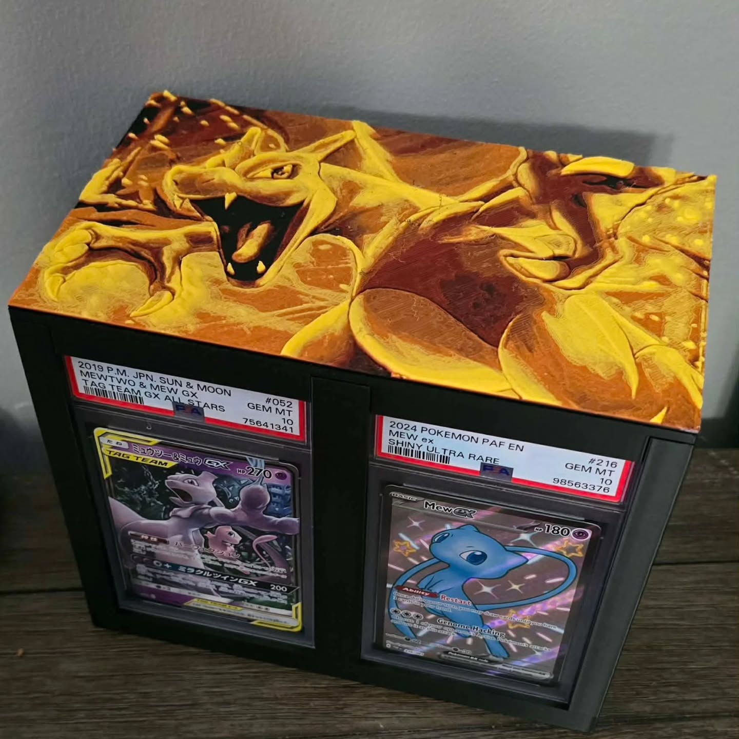 Charizard themed graded-card storage and display box