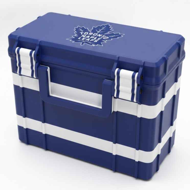Blue and white Toronto Maple Leafs custom card case