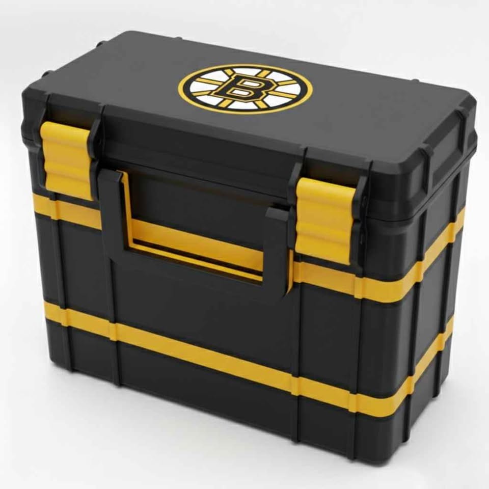 Black and gold Boston Bruins custom card case